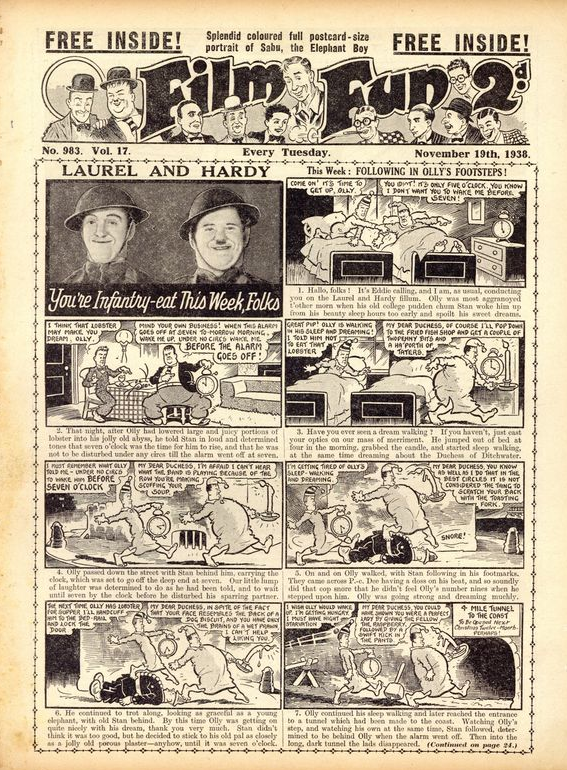 Film Fun Comic Number 983 November 19th 1938