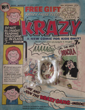 Krazy Comic First issue with Free Gift False Teeth